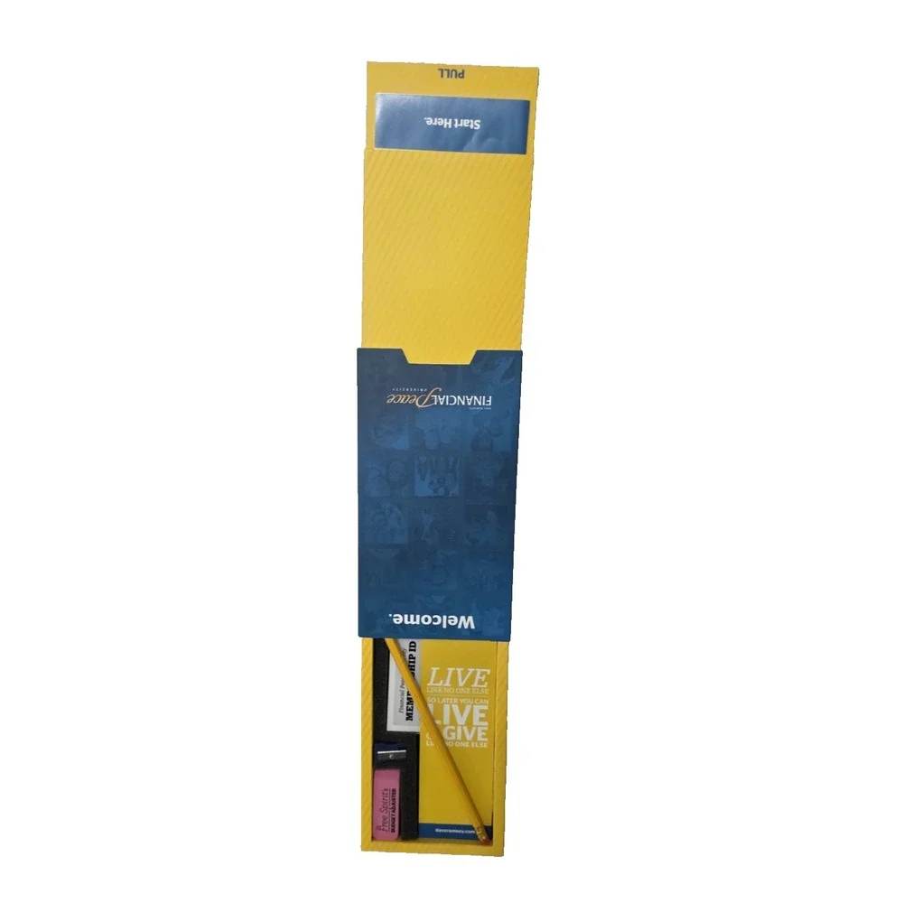 New Dave Ramsey's Financial Peace University FPU Welcome Kit W/Pencil Eraser